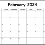 Editable February 2024 Calendar