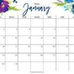 January 2024 Calendar Printable Cute