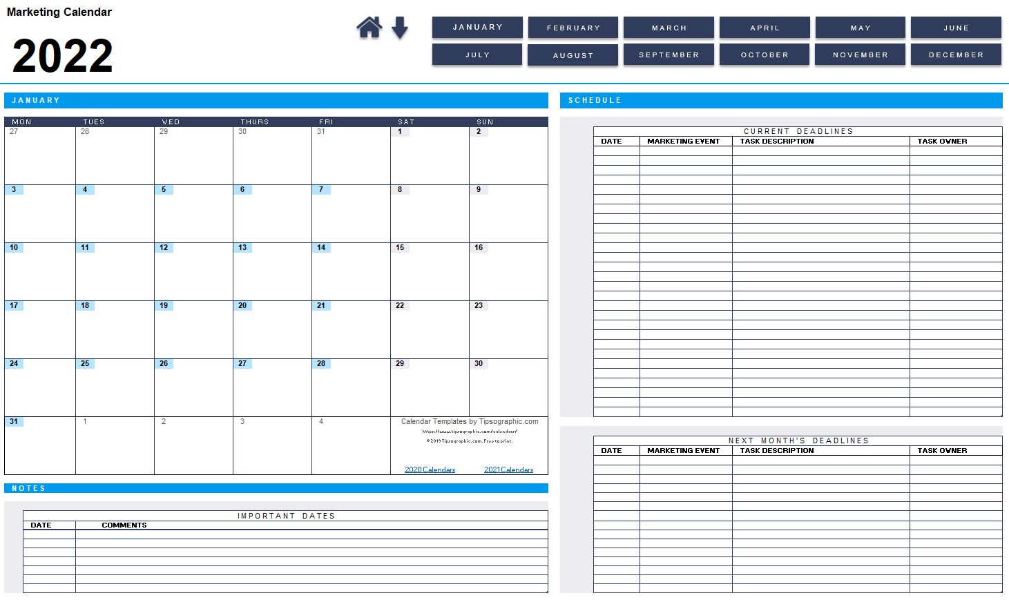 Marketing Calendar 2025 2025 Calendar Printable