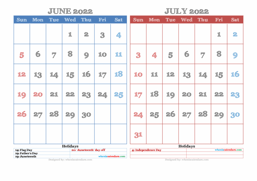 Calendar June And July 2024