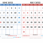 Calendar June And July 2024