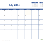 July 2024 Calendar Wiki