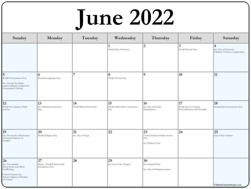 National Day Calendar June 2024