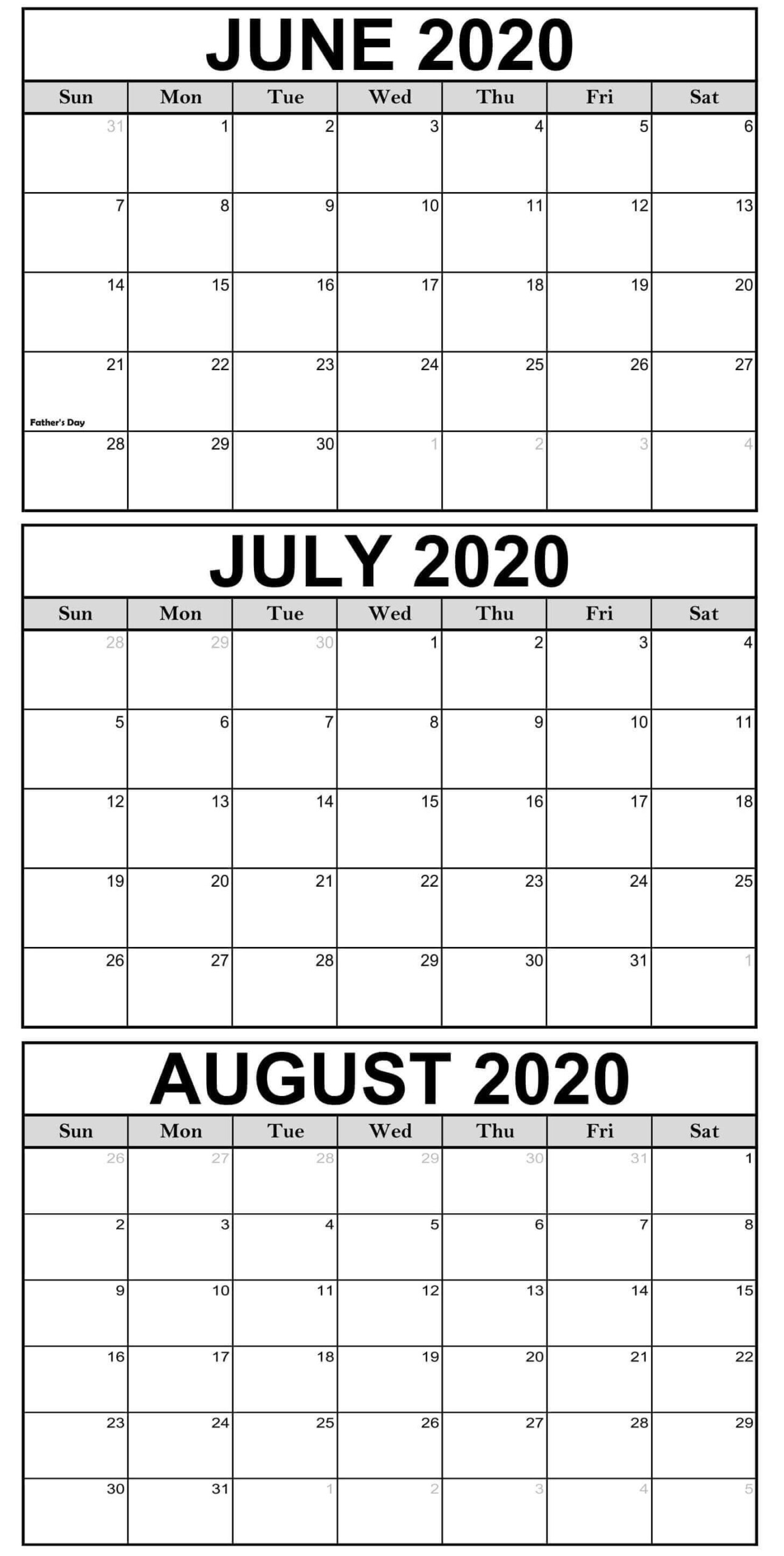 Calendar Template June July August 2024 Faina Anallise