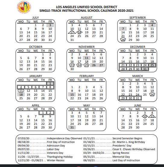 Lausd School Calendar 2024