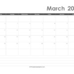 March 2024 Calendar Editable