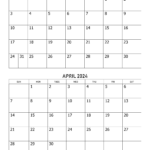 March - April 2024 Calendar