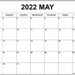 Blank Calendar For May 2024