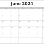 Calendar 2024 May/june