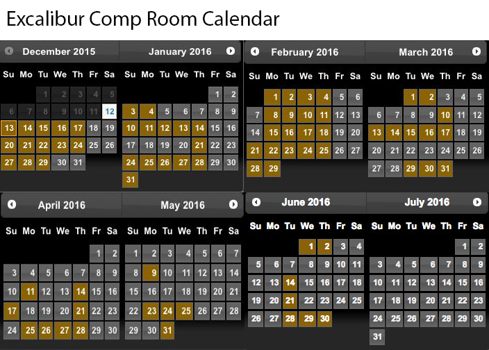 Myvegas Comp Room Calendar March 2024