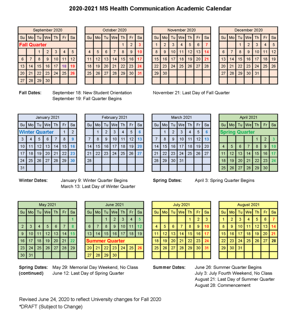 Northwestern Academic Calendar 2024