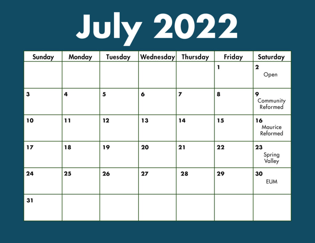 Summer 2024 Calendar