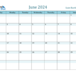 Catholic Calendar For June 2024