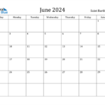 Catholic Calendar For June 2024