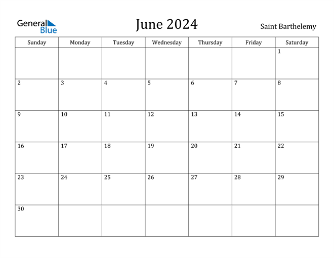 Catholic Calendar For June 2024