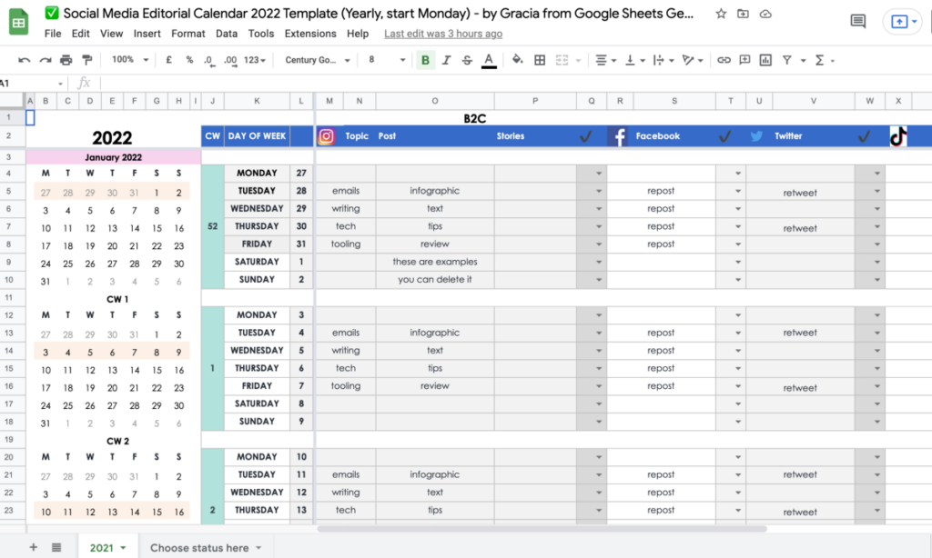 Social Media Calendar 2024