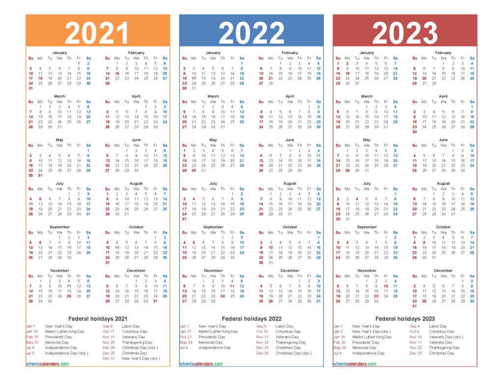 Printable Calendar 2021 And 2024 With Holidays - 2024 Calendar Printable