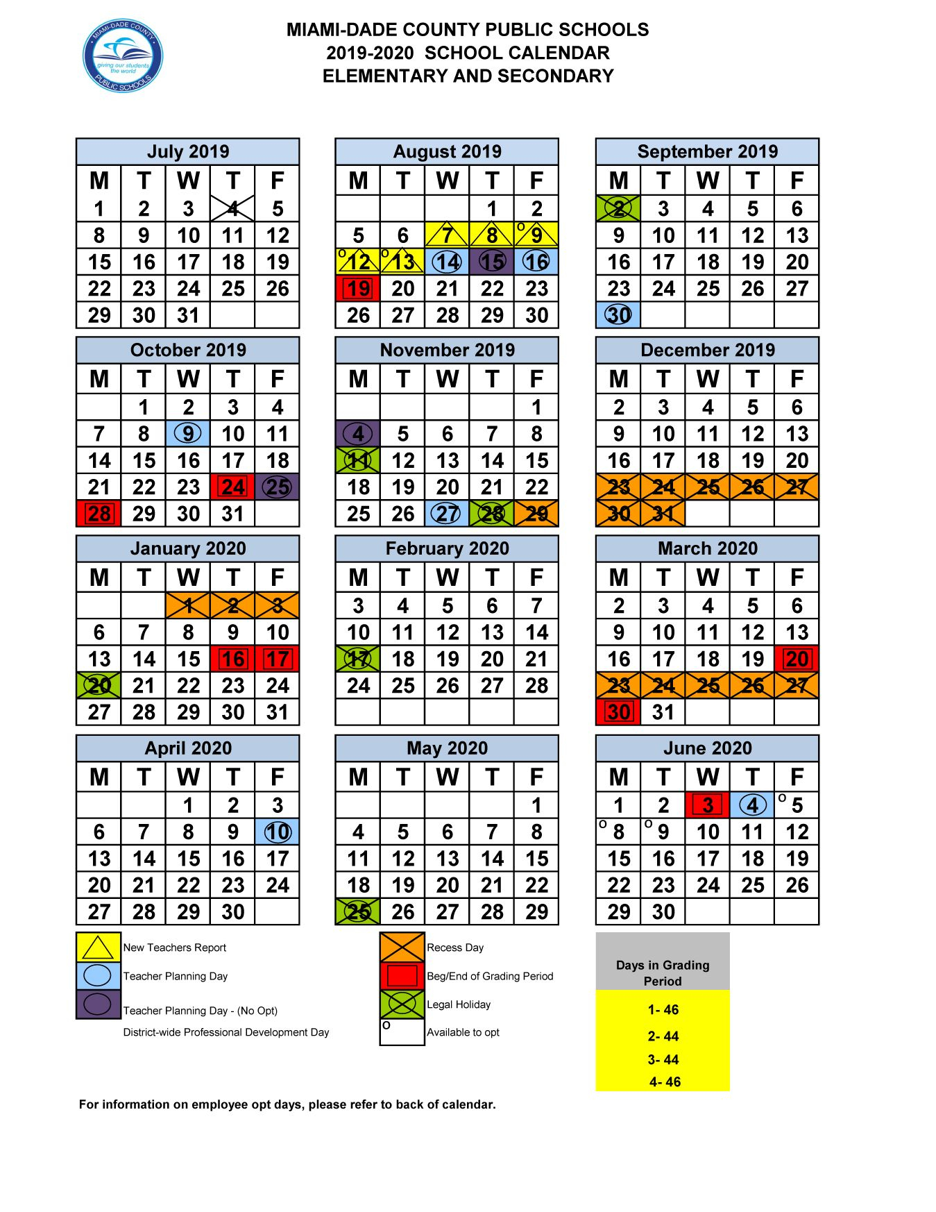 2024 And 2023 School Calendar Miamidade 2024 Calendar Printable