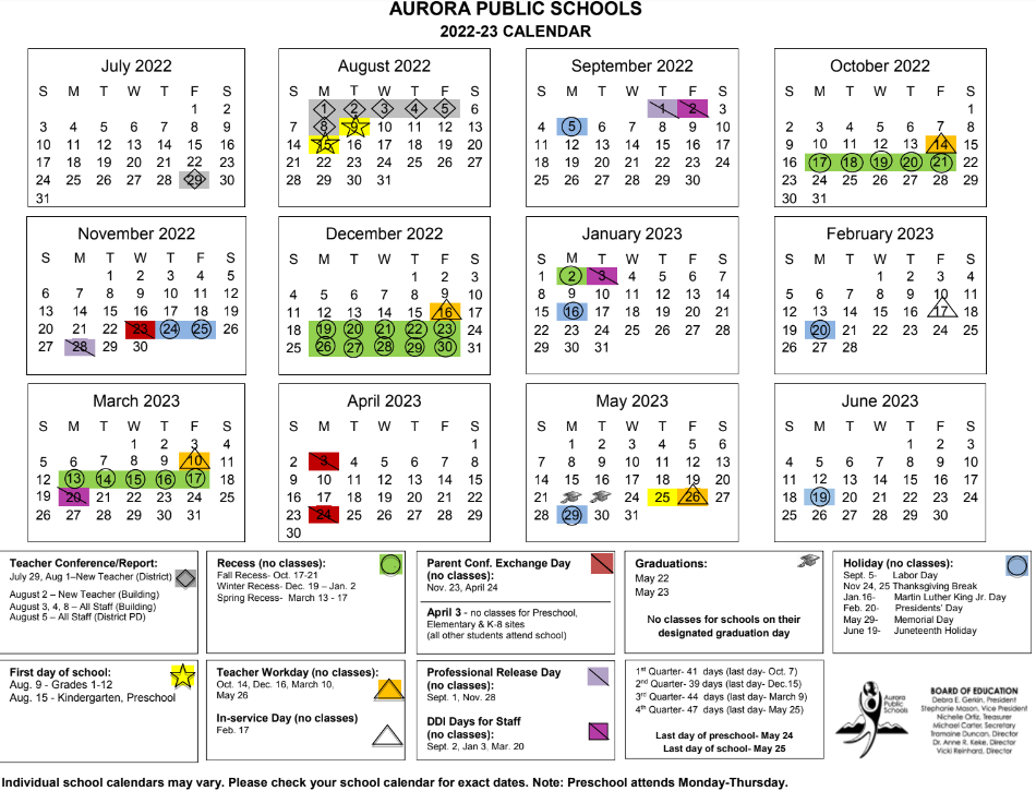 Aps School Calendar 2024-2023