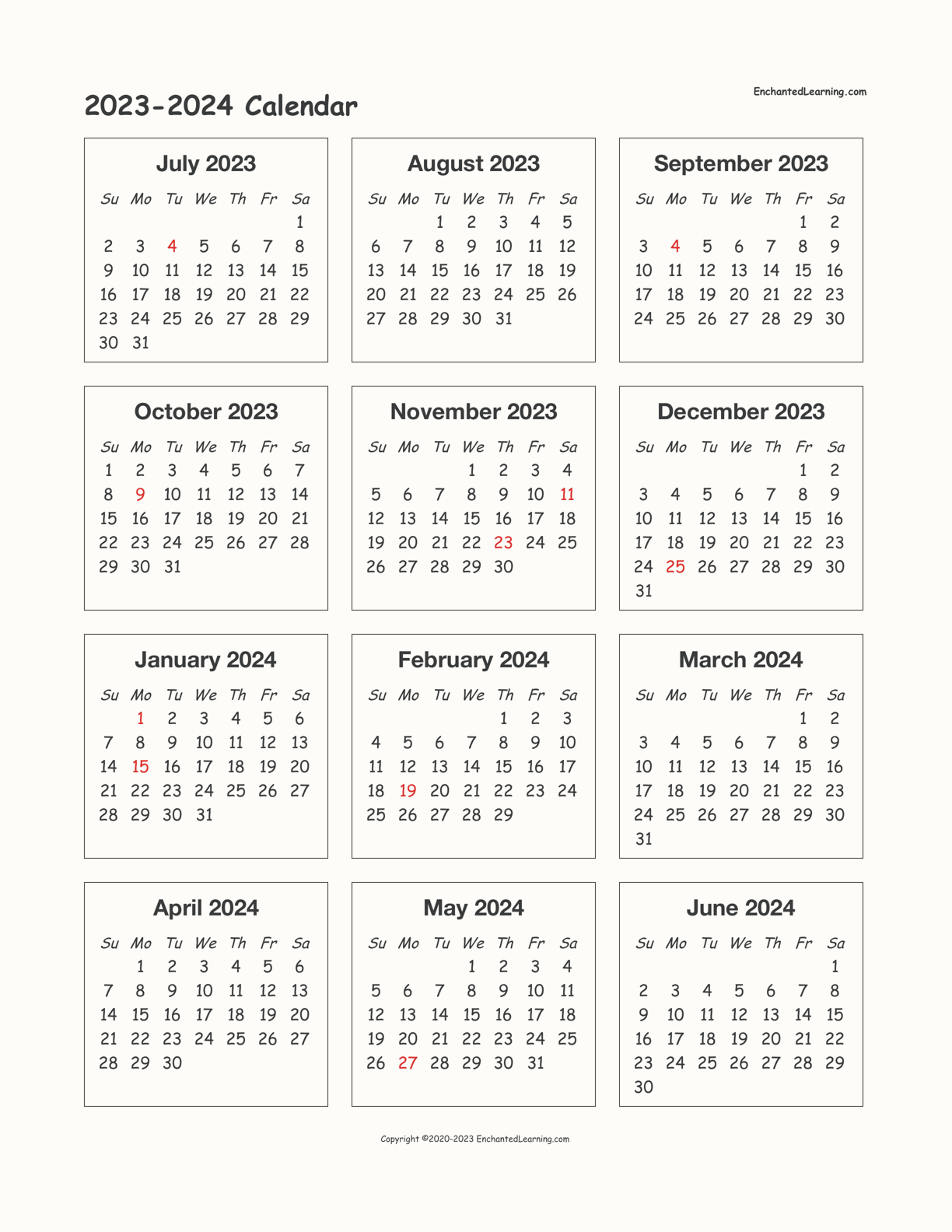 School Calendar 2024 To 2023 2024 Calendar Printable