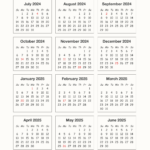 School Year Calendar 2024-25