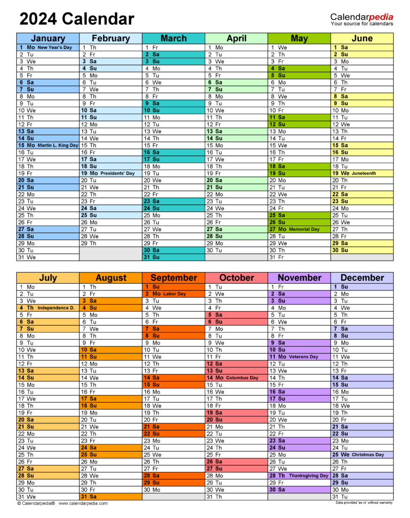 2024 Calendar In Excel - 2024 Calendar Printable