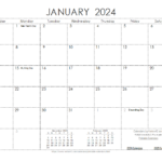 Blank Calendar Pages 2024