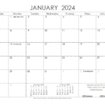 Blank 2024 Calendar Printable