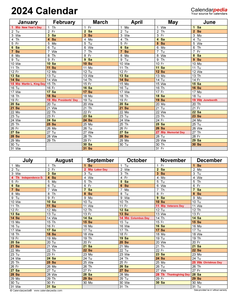 Free Printable Calendar 2024 With Lines