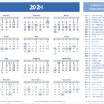 Printable Calendar 2021 And 2024 With Holidays