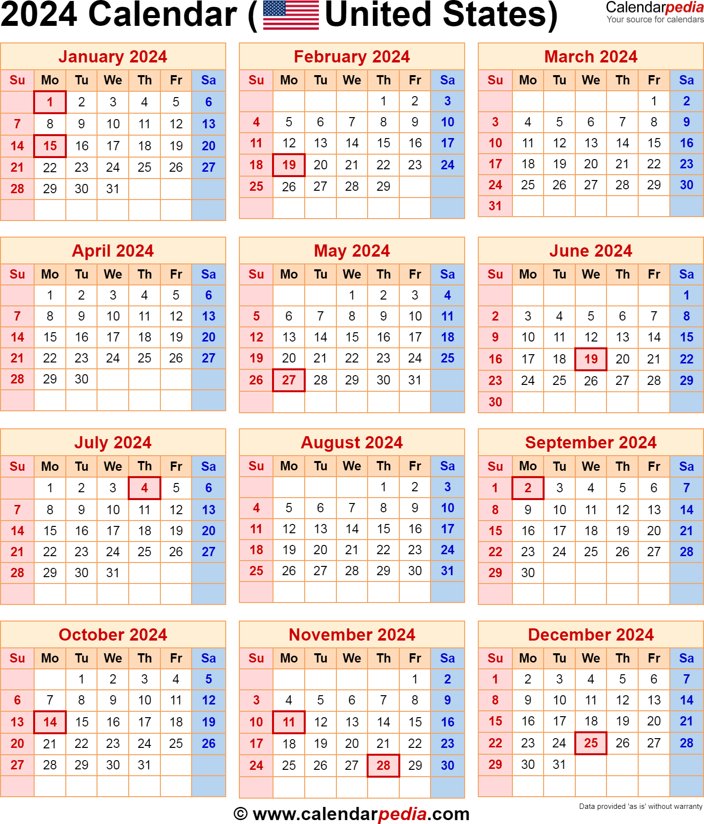 Federal Leave Calendar 2024 2024 Calendar Printable