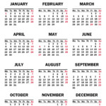 Free Printable 2024 Yearly Calendar With Holidays
