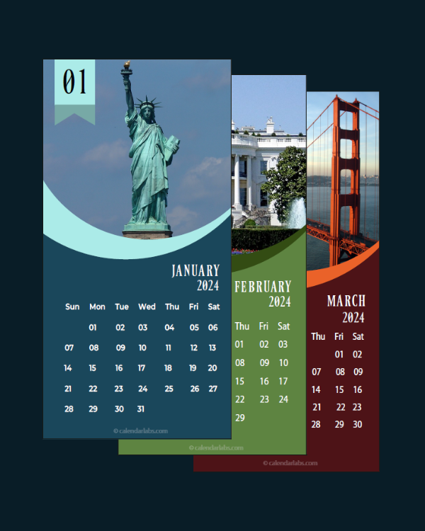 Desk Calendar 2024