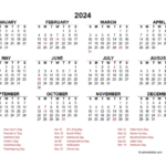 Google Sheets 2024 Calendar Template