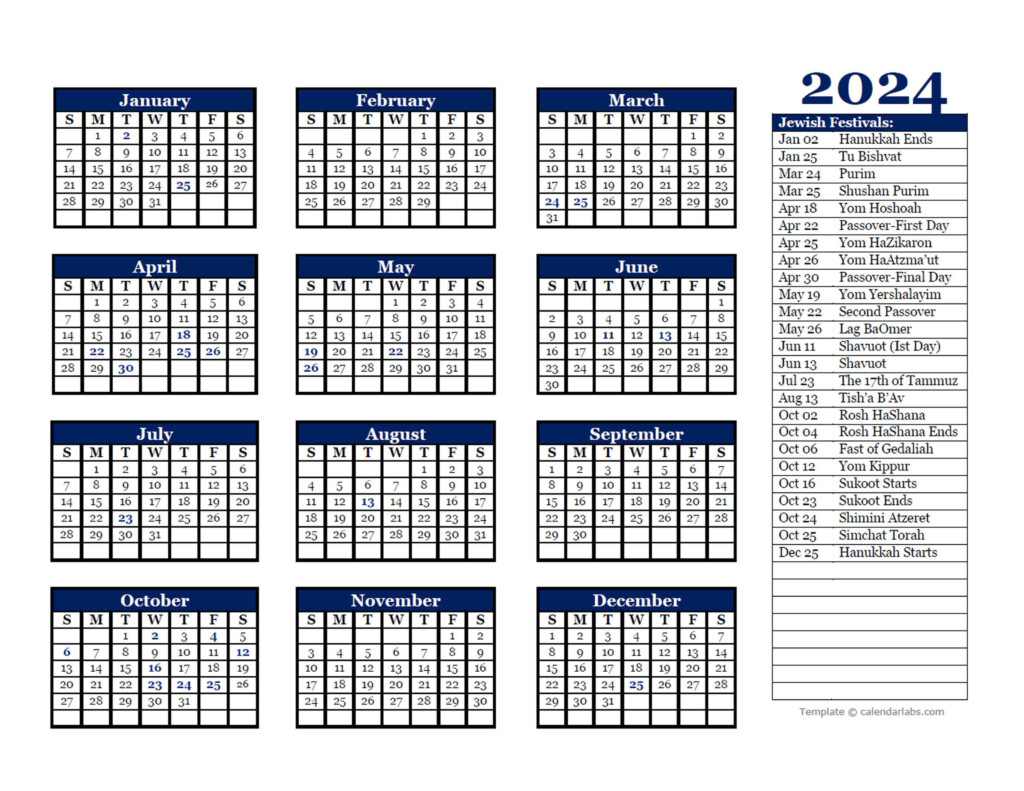 Jewish Holidays 2024 Calendar