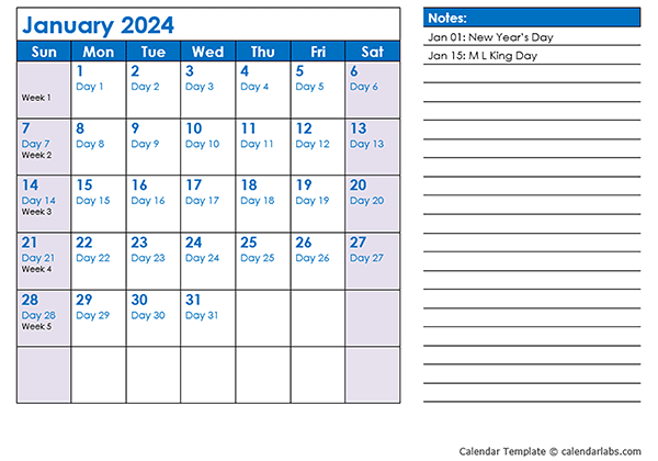 2024 Julian Calendar