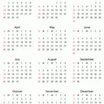 2024 Yearly Calendar Template