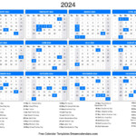 Calendar With Holidays 2024