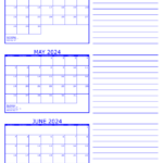 May June Calendar 2024