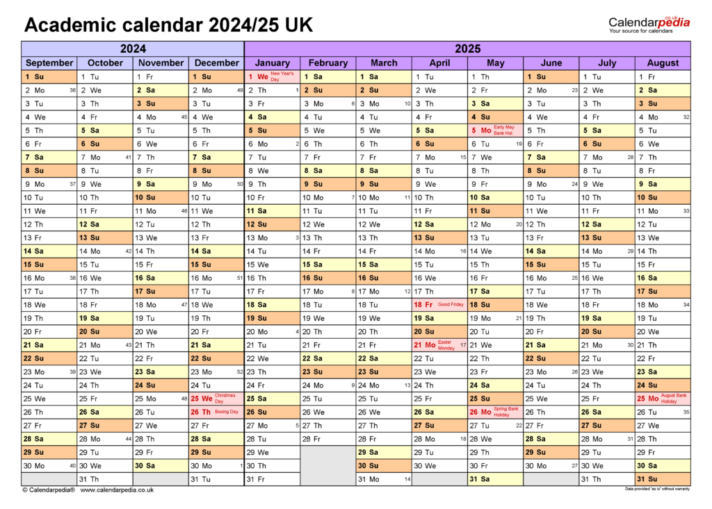Cornell Academic Calendar 2024-25