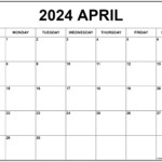Calender 2024 April