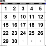 April 2024 Calendar Template