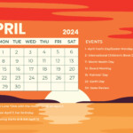 April 2024 Calendar Easter