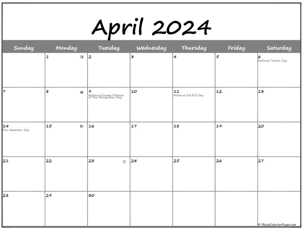 Lunar Calendar April 2024