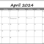 Lunar Calendar April 2024