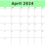 National Day Calendar April 2024