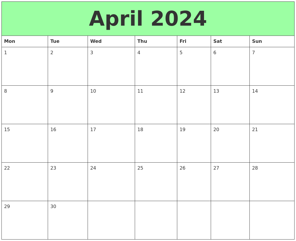 National Day Calendar April 2024 2024 Calendar Printable