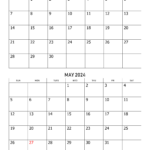 April And May 2024 Calendar