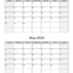 April And May 2024 Calendar