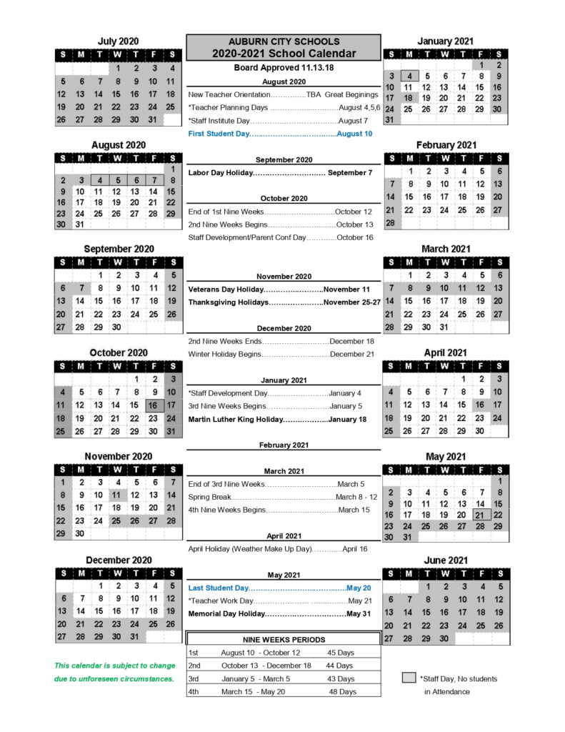 Auburn Academic Calendar 202425 2024 Calendar Printable